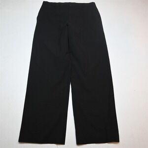 Vtg Y2K 2000s 34x32 Black Flat Front Modern Full Cut Dress Mens Pants
